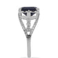 Anillo de Plata con Zafiro Azul Rosebery y Topacio Blanco