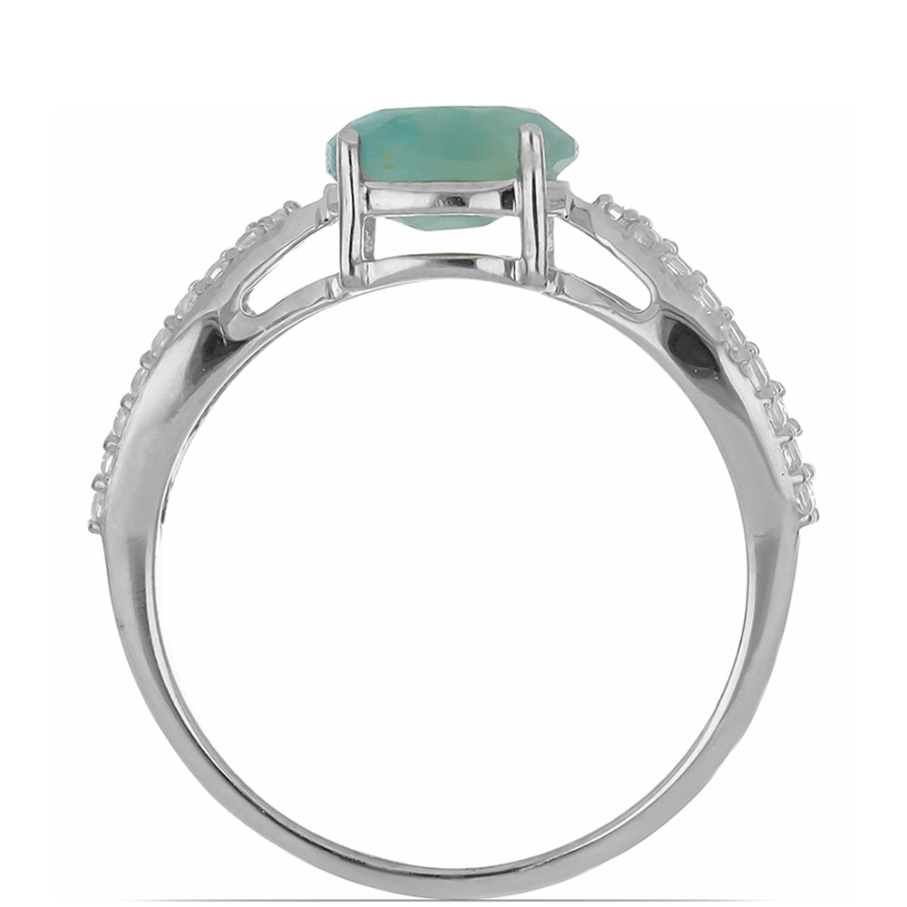 Anillo de Plata con Grandidierita de Anosy y Topacio Blanco 2 