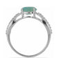 Anillo de Plata con Grandidierita de Anosy y Topacio Blanco