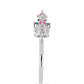Anillo de Plata con Tanzanita y Diamante blanco