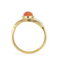Anillo de Plata Bañada en Oro con Ópalo Naranja de Lega Dembi