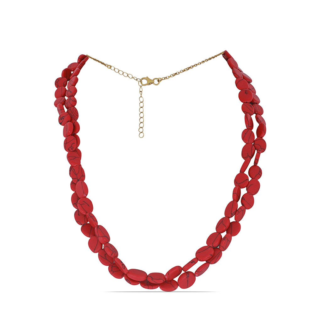 Collar de Plata Bañada en Oro con Turquesa de Mohave 1 