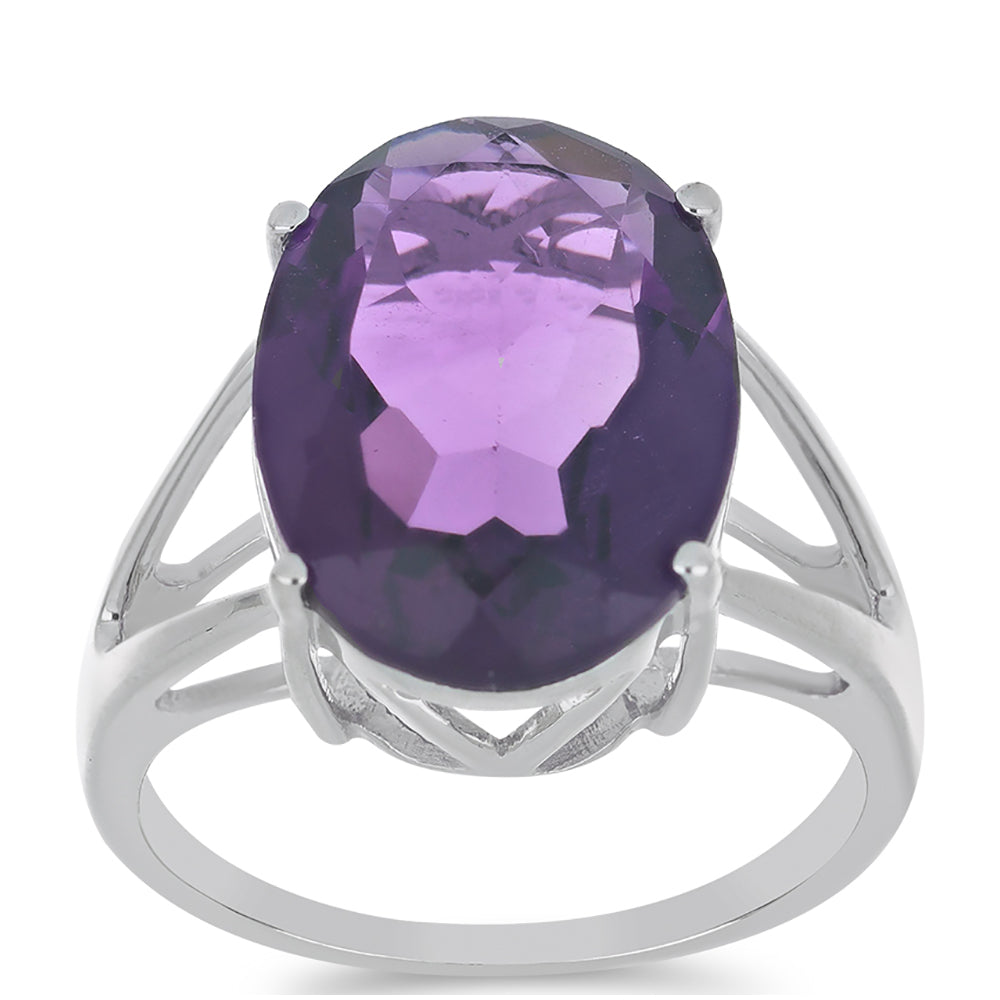 Anillo de Plata con Amatista de Marruecos