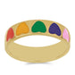 Anillo de Plata Bañada en Oro con Esmalte
