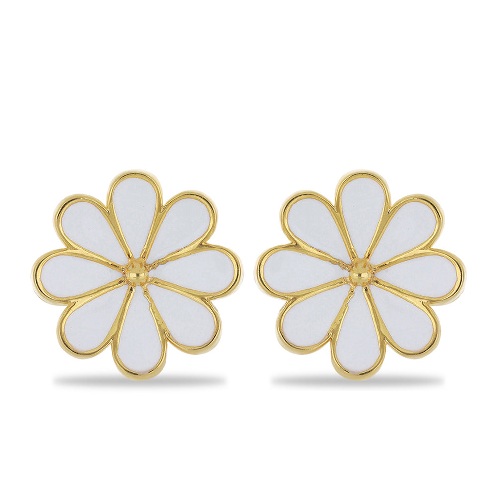 Pendientes de Plata Bañada en Oro con Esmalte 1 