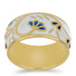 Anillo de Plata Bañada en Oro con Esmalte