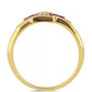 Anillo de Plata Bañada en Oro con Esmalte y Peridoto de Changbai