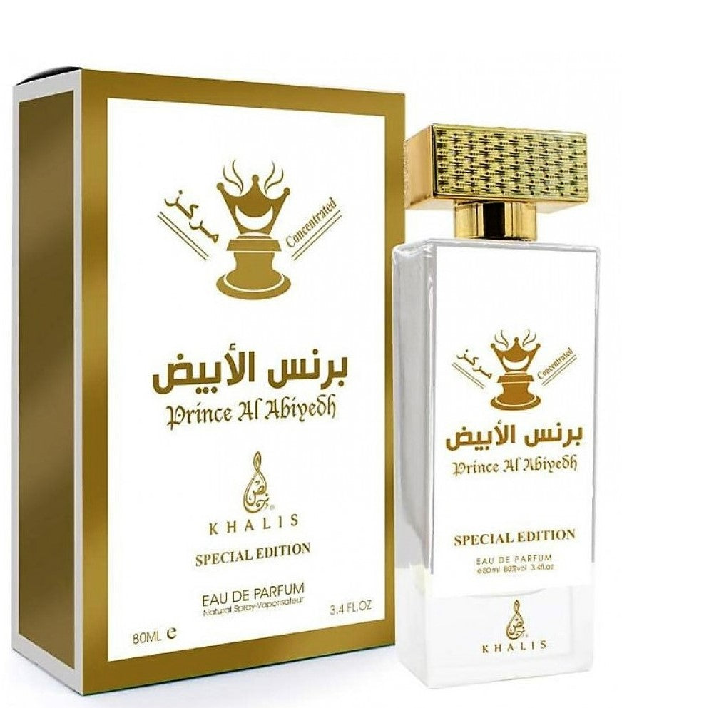 100 ml Eau de Perfume Prince Al Abiyedh Fragancia picante oriental para hombres y mujeres 1 