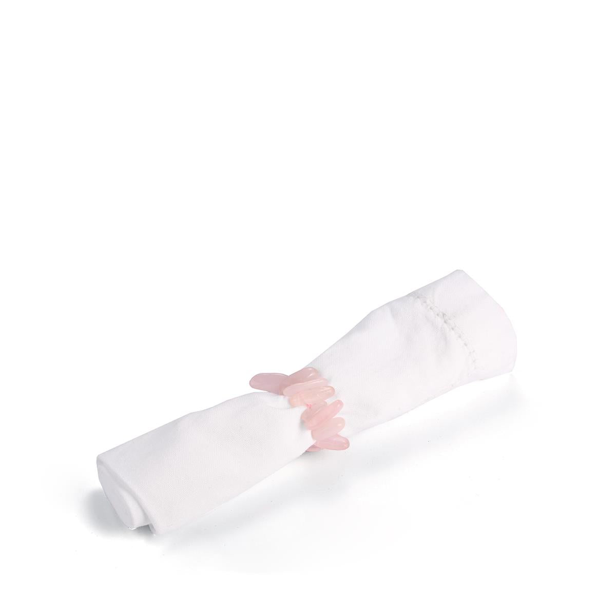 Gemporia: set de 4 servilleteros con cuarzo rosa AGTW 240 quilates 3 